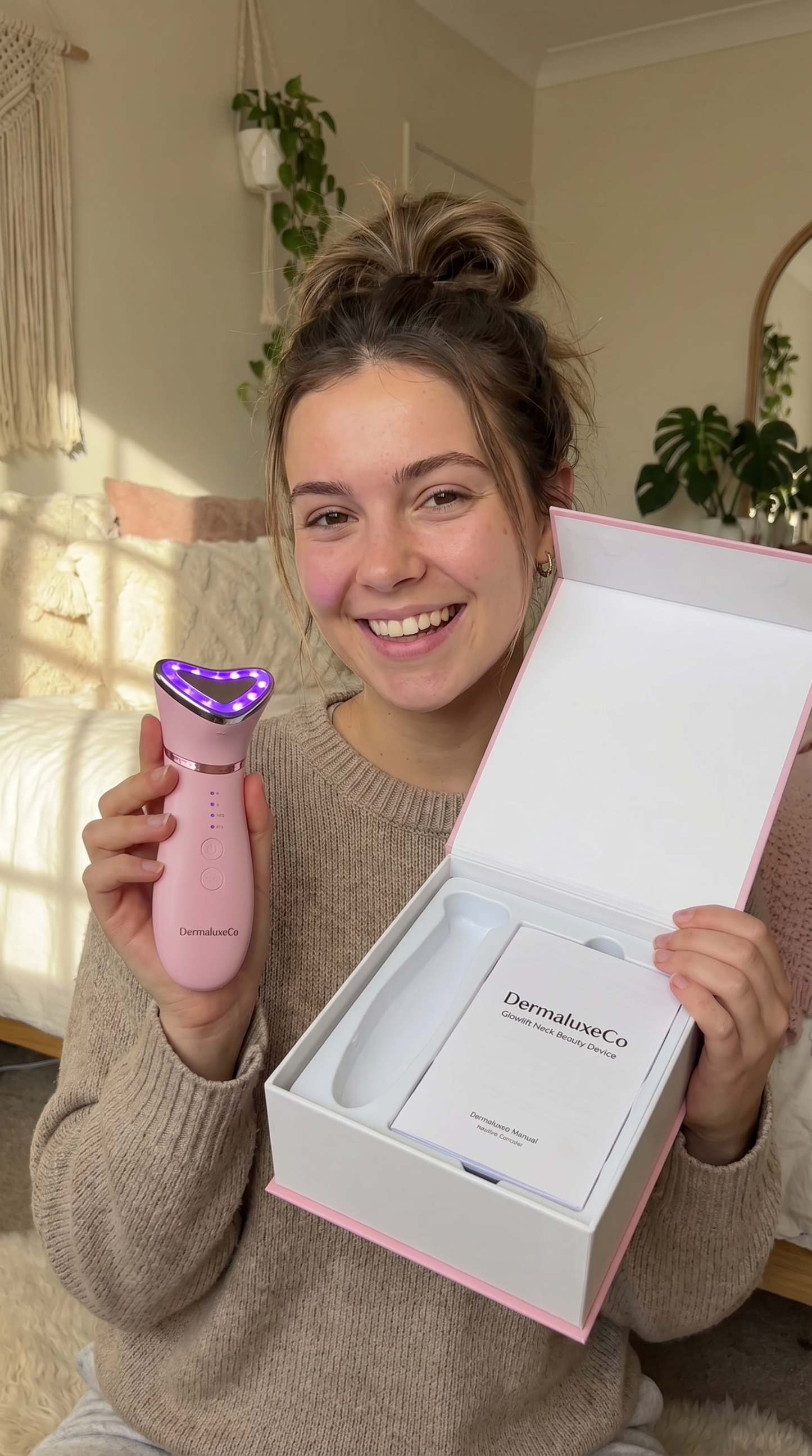 GlowLift Facial Tool by Dermaluxe Co. Sculpt & Depuff Face Massager Daily Glow Routine Essential