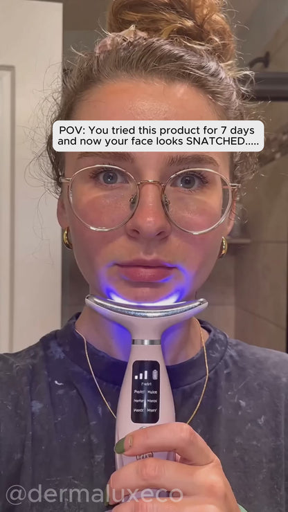 GlowLift Facial Tool by Dermaluxe Co. Sculpt & Depuff Face Massager Daily Glow Routine Essential